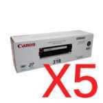 5 x Genuine Canon CART-318BK Black Toner Cartridge