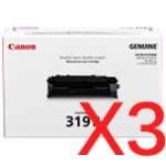 3 x Genuine Canon CART-319II Toner Cartridge High Yield