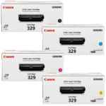 4 Pack Genuine Canon CART-329 Toner Cartridge Set