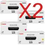 2 Lots of 4 Pack Genuine Canon CART-329 Toner Cartridge Set