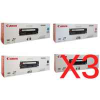 3 Lots of 4 Pack Genuine Canon CART-418 Toner Cartridge Set