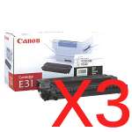 3 x Genuine Canon E-31 Toner Cartridge