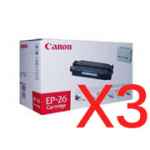 3 x Genuine Canon EP-26 Toner Cartridge