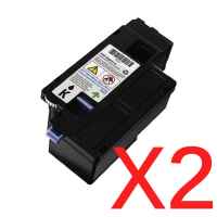 2 x Compatible Dell 1250c 1350cnw 1355cn C1760nw C1765nf C1765nfw Black Toner Cartridge