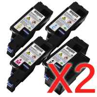 2 Lots of 4 Pack Compatible Dell 1250c 1350cnw 1355cn C1760nw C1765nf C1765nfw Toner Cartridge Set