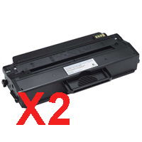 2 x Compatible Dell B1260dn B1265dnf Toner Cartridge