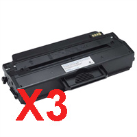 3 x Compatible Dell B1260dn B1265dnf Toner Cartridge