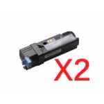 2 x Compatible Dell 1320 1320c 1320cn Black Toner Cartridge