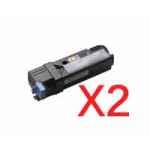 2 x Compatible Dell 2135 2135cn Black Toner Cartridge