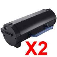 2 x Compatible Dell B2360d B2360dn B3460dn B3465dnf Toner Cartridge