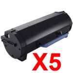 5 x Compatible Dell B2360d B2360dn B3460dn B3465dnf Toner Cartridge