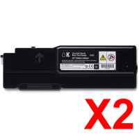2 x Compatible Dell C2660dn C2665dnf Black Toner Cartridge