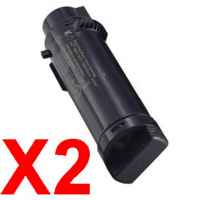 2 x Compatible Dell H625 H825 S2825 Black Toner Cartridge