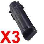 3 x Compatible Dell H625 H825 S2825 Black Toner Cartridge
