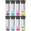 8 Pack Compatible 902XL Ink Cartridge Set (2BK,2C,2M,2Y) High Yield for Epson