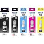 5 Pack Genuine Epson T512 Ink Bottle Set (1BK,1PBK,1C,1M,1Y) 