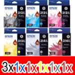 8 Pack Genuine Epson 312XL 314XL Ink Cartridge Set (3BK,1C,1M,1Y,1GY,1R) High Yield