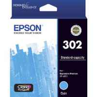 1 x Genuine Epson 302 Cyan Ink Cartridge Standard Yield
