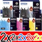 10 Pack Genuine Epson 302XL Ink Cartridge Set (2BK,2PBK,2C,2M,2Y) High Yield