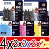 12 Pack Genuine Epson 302XL Ink Cartridge Set (4BK,2PBK,2C,2M,2Y) High Yield
