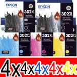 20 Pack Genuine Epson 302XL Ink Cartridge Set (4BK,4PBK,4C,4M,4Y) High Yield