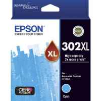 1 x Genuine Epson 302XL Cyan Ink Cartridge High Yield