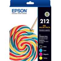 1 x Genuine Epson 212 4 Colour BCMY Ink Cartridge Value Pack Standard Yield