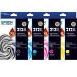 4 Pack Genuine Epson 212XL Ink Cartridge Set (1BK,1C,1M,1Y) High Yield
