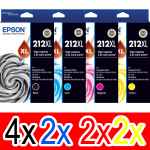 10 Pack Genuine Epson 212XL Ink Cartridge Set (4BK,2C,2M,2Y) High Yield