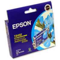 1 x Genuine Epson T0492 Cyan Ink Cartridge