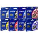 8 Pack Genuine Epson T0540 T0541 T0542 T0543 T0544 T0547 T0548 T0549 Ink Cartridge Set