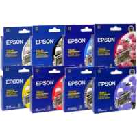 8 Pack Genuine Epson T0540 T0541 T0542 T0543 T0544 T0547 T0548 T0549 Ink Cartridge Set