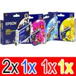 5 Pack Genuine Epson T0561 T0562 T0563 T0564 Ink Cartridge Set (2BK,1C,1M,1Y)