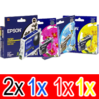 5 Pack Genuine Epson T0561 T0562 T0563 T0564 Ink Cartridge Set (2BK,1C,1M,1Y)