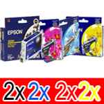 8 Pack Genuine Epson T0561 T0562 T0563 T0564 Ink Cartridge Set (2BK,2C,2M,2Y)