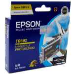 1 x Genuine Epson T0592 Cyan Ink Cartridge