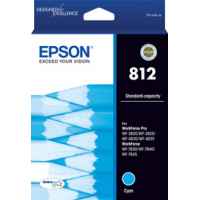 1 x Genuine Epson 812 Cyan Ink Cartridge Standard Yield