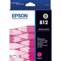 1 x Genuine Epson 812 Magenta Ink Cartridge Standard Yield