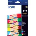 1 x Genuine Epson 812 4 Colour BCMY Ink Cartridge Value Pack Standard Yield