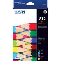 1 x Genuine Epson 812 4 Colour BCMY Ink Cartridge Value Pack Standard Yield
