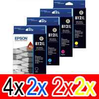 10 Pack Genuine Epson 812XL Ink Cartridge Set (4BK,2C,2M,2Y) High Yield