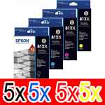 20 Pack Genuine Epson 812XL Ink Cartridge Set (5BK,5C,5M,5Y) High Yield