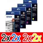 8 Pack Genuine Epson 812XL Ink Cartridge Set (2BK,2C,2M,2Y) High Yield