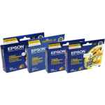 4 Pack Genuine Epson T0621 T0632 T0633 T0634 Ink Cartridge Set (1BK,1C,1M,1Y)