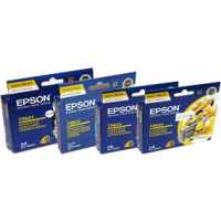 4 Pack Genuine Epson T0621 T0632 T0633 T0634 Ink Cartridge Set (1BK,1C,1M,1Y)