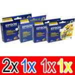 5 Pack Genuine Epson T0621 T0632 T0633 T0634 Ink Cartridge Set (2BK,1C,1M,1Y)