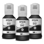 3 x Genuine Epson T542 Black Ink Bottle