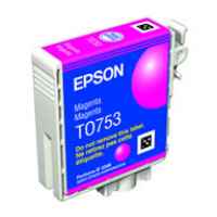 1 x Genuine Epson T0753 Magenta Ink Cartridge