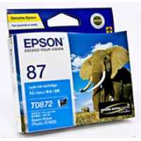 1 x Genuine Epson T0872 Cyan Ink Cartridge