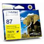 1 x Genuine Epson T0874 Yellow Ink Cartridge